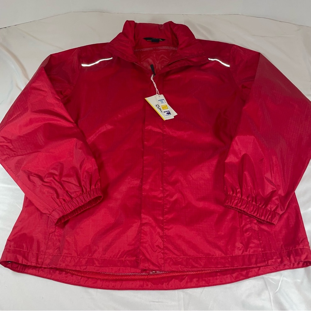 Core 365‎ North End Mens Red Windbreaker Jacket Full Zip Mesh Lined 88185 Large